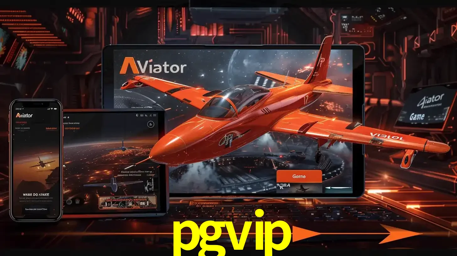 Apresentação tecnológica do jogo Aviator com um avião saindo da tela de um tablet, demonstrando a experiência imersiva em múltiplos dispositivos no pgvip.